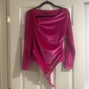 Pink Velvet Zara bodysuit